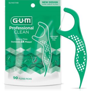 GUM Professional Clean Floss Picks - Extra Strong Shred-Resistant Floss